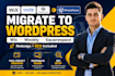 migrate wix weebly or squarespace to wordpress with SEO