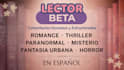 lectura beta de tu novela en español