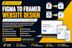 convert figma to framer, wordpress website with responsive modern design