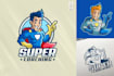 custom superhero comic logo design with dynamic style