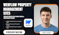 create webflow property management website with tenant portal maintenance forms