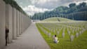 design 3d graveyard, tombstone, monument, cemetery, headstone, memorial space