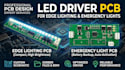 design led driver pcb for edge lighting and emergency lights
