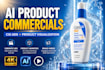 create cinematic ai product commercials and  cgi ads