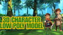 create low poly 3d game assets, characters, props in blender