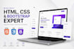 build responsive front end website using html css and bootstrap