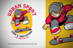 professional comic style logo design with bold graphics