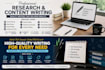 do research content and article writing I also influence ai