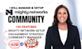 setup mighty networks website, community, course and member onboarding
