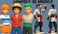 create 3d low poly character rig and animate retro  model ps2 ps1 n64 y2k style