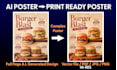 turn ai generated posters to print ready files