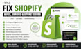 fix shopify bug error and store issue
