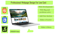 responsive website design html css js, web development, fix web problems