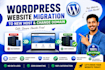 migrate wordpress website to new host change domain name