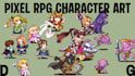 do rpg pixel art animation pixel character pixel art sprite sheet 8bit 16,32bit