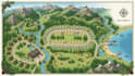 illustrate rv park maps and adventure trail navigation maps