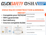 osha 10 30 construction safety training