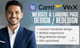 build carrd wix business website redesign carrd landing page website SEO design