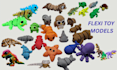 model cute 3d flexi toy articulated model fidget toy 3d dragon bjd model