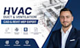 hvac duct technical drawing, ventilation cad, revit mep cad pro expert