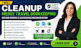 cleanup messy travel bookkeeping refund errors and quickbooks reconciliation