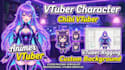 vtuber character, chibi vtuber, anime vtuber, vtuber rigging, vtuber background