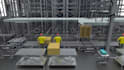 create 3d industrial warehouse automation, factory layouts, and production line