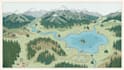 create adventure tourism maps and hiking trail illustrations