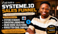 build a systeme io sales funnel, landing page or website