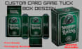 design custom card game tuck box booster pack and card packaging