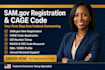 do sam gov registration cage code uei federal setup
