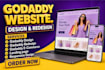 godaddy website, develop godaddy, design and redesign