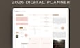 create etsy digital planner 2026 printable planner hyperlinked, editable planner