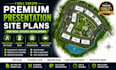create premium presentation site plans for real estate developer