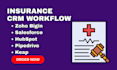 integrate insurance CRM workflows with zoho bigin  salesforce hubspot pipedrive