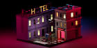 create a stylized 3d isometric room or environment in blender