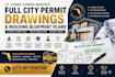 full city permit drawings building blueprint plan florida licensed architect