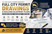 do full city permit drawings set building permit ohio, idaho licensed architect