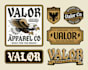 design retro eagle snake badge logo design