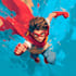 illustrate a superhero comic cover art