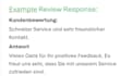 write professional german review responses