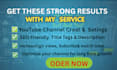 do the youtube channel setup and video SEO optimization