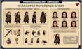 2d pixel art reference sheet and pixel character reference sheet