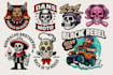 design skull logo mascot and illustration