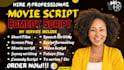 write comedy script, movie script screenplay, video script, funny speech writing