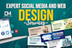 create unique social media posts and banner