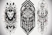 make custom minimal and geometric tattoo design