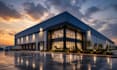 design warehouse, factory, workshop industrial exterior cgi rendering