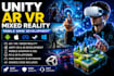 design develop unity mobile game ar, VR game and mixed reality