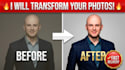 professional corporate headshot retouching and skin retouch